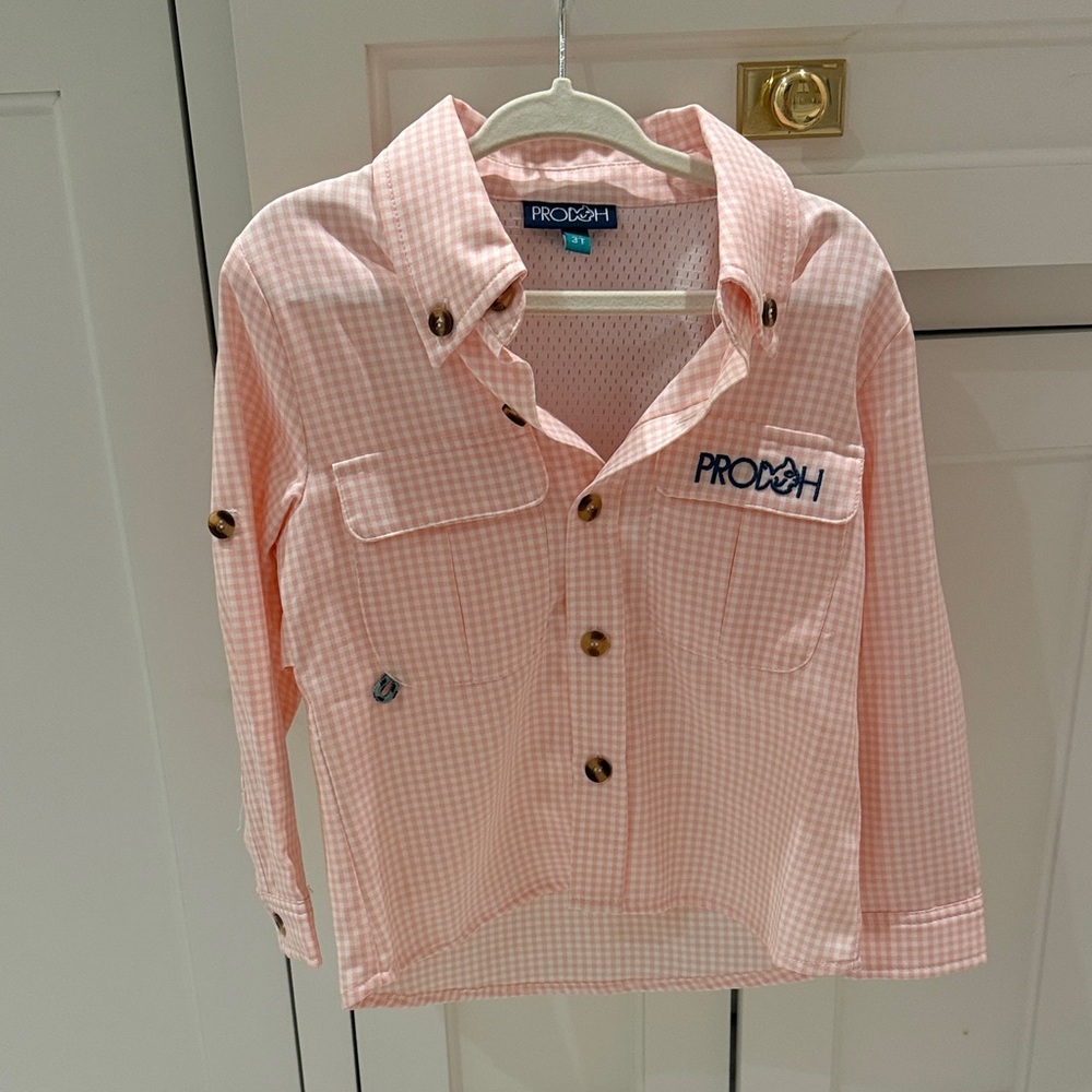 Prodoh girls gingham shirt 3T